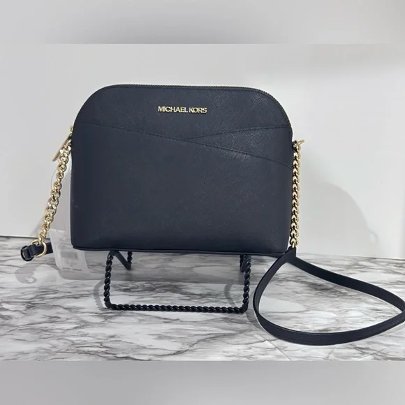 Michael Kors Jet Set Travel Dome Crossbody – Black Saffiano Leather (NWT) - Picture 1 of 11